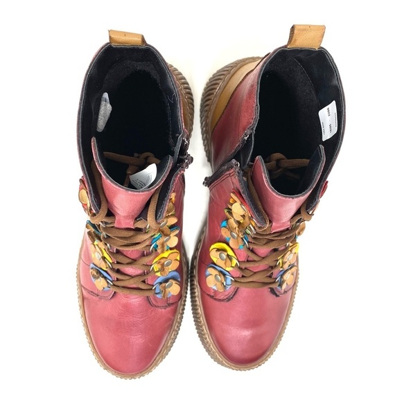 SPRING STEP YEBA Leather BOOTS Bordeaux Multi - Picture 5 of 7